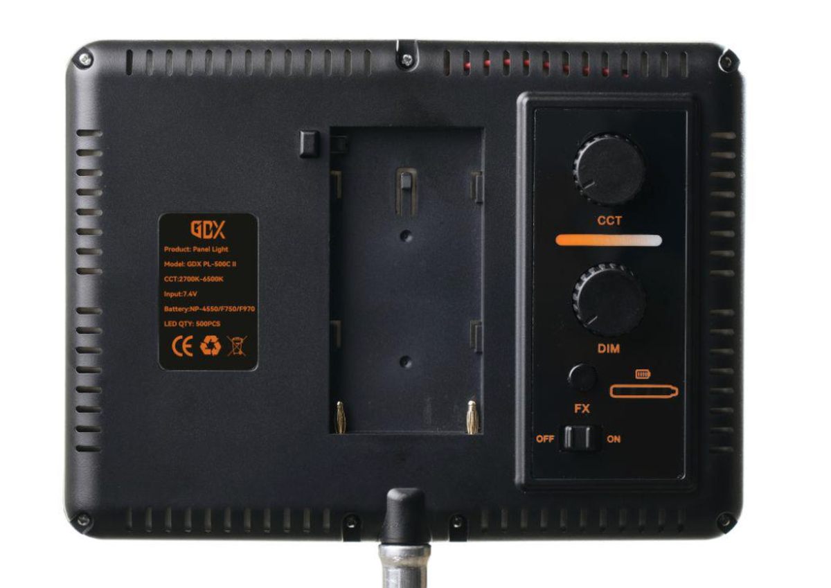 GDX.PL500C II İkili Set Bi-Color Tasinabilir LED Video Panel Isigi (2700K-6500K, 500 LED, 8 FX Sahne Efekti, DC ve Batarya Destekli)
