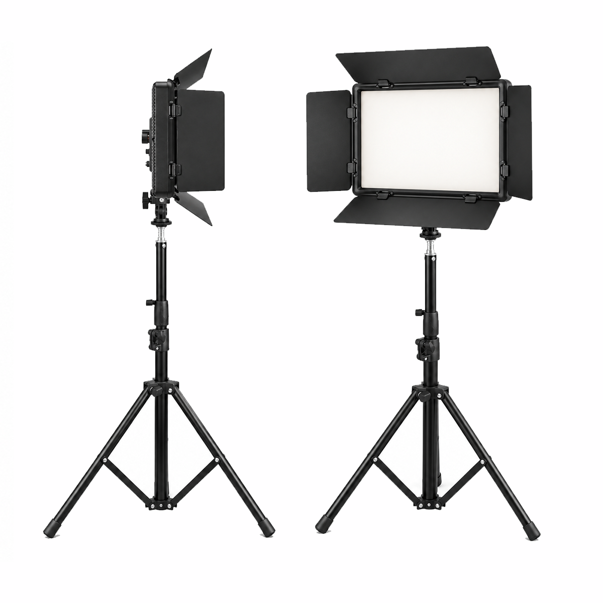 GDX PL700C II 35W 4 Kanat İkili Barndoorlu Bi-Color LED Video Paneli (2700K-6500K, 720 LED, 8 FX Efekt, AC/DC Cift Guclu)