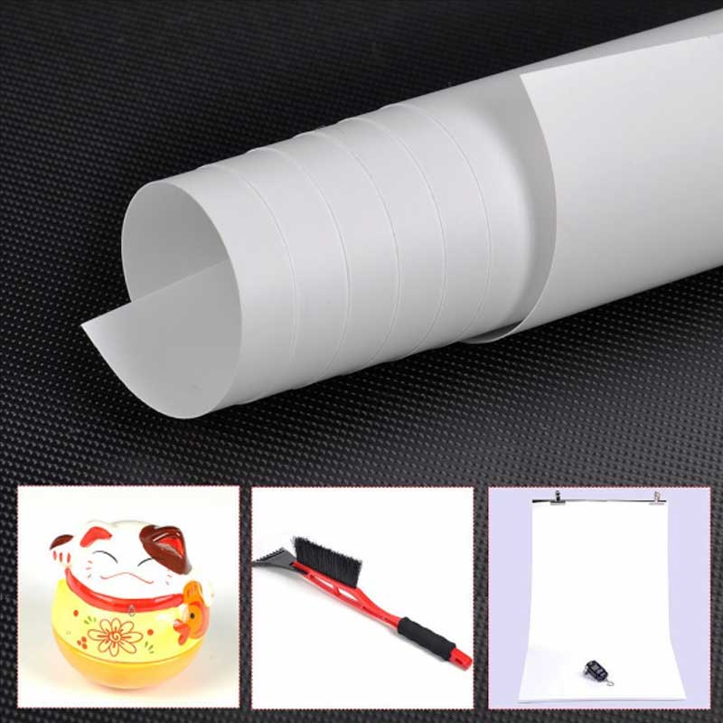 GDX 100x200 cm Beyaz PVC Stüdyo Fon Perde Silinebilir Kırışmaz Ürün Çekim Arka Planı