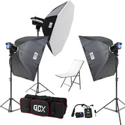 Gdx BM400 3'lü Paraflaş Set + Çekim Masası 60x100cm