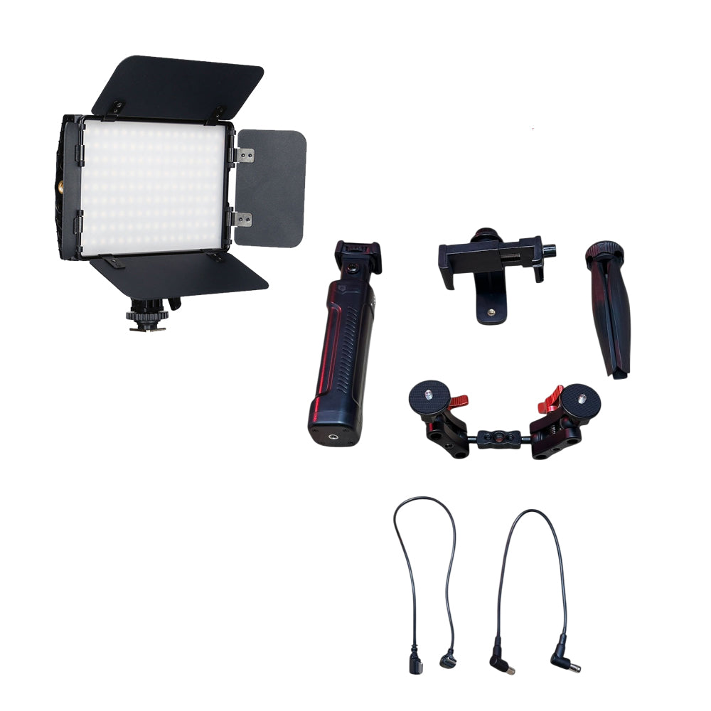 GDX CF-150C RGB Telefon Vlog Seti + El Tipi Powerbank Tripod Batarya