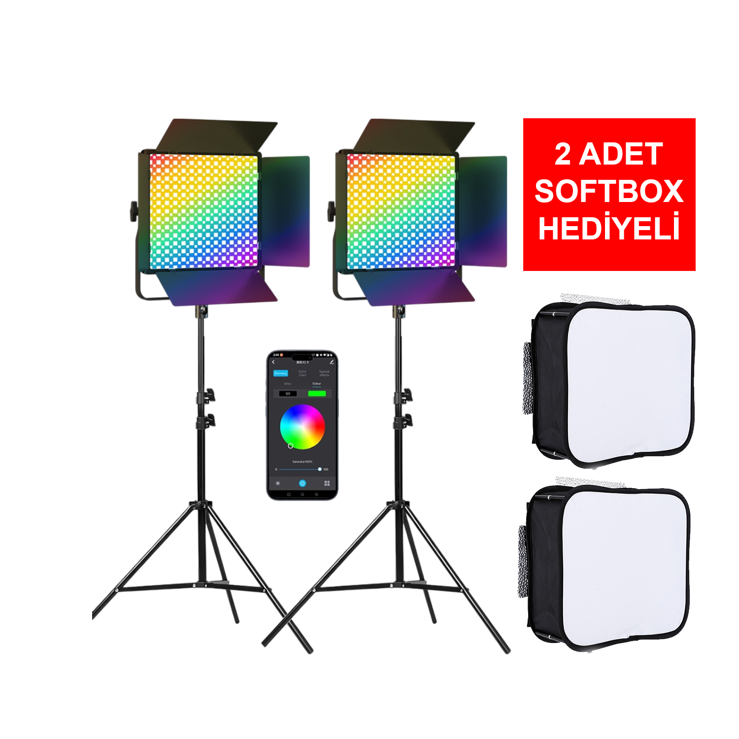 GDX CF-900R RGB Doppel-Set für Video und Fotografie