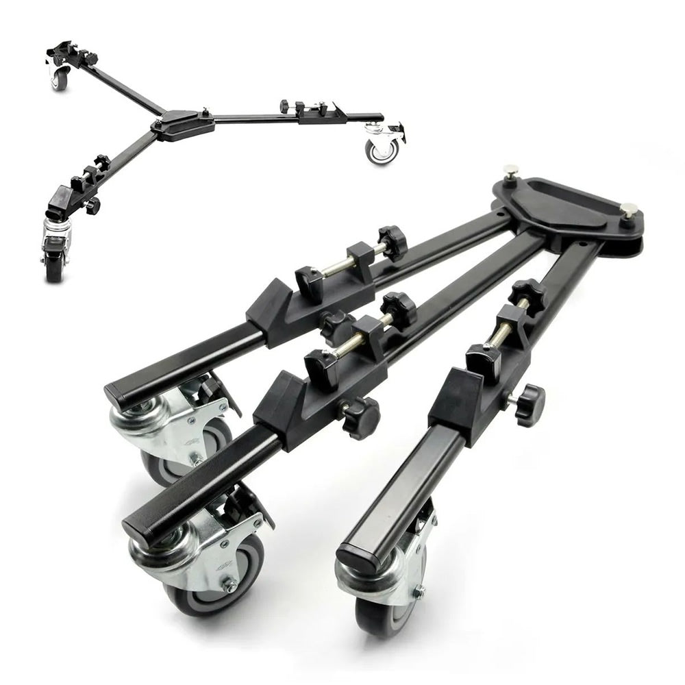 GDX ER-804 Evrensel Tripod Dolly Tekerlekli Ayak Kilitlenebilir Sessiz Kauçuk Teker