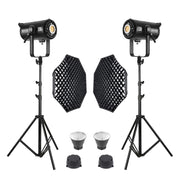 GDX EXC-220C-II 2-Light Full Kit (95cm Grid Octagon + 260cm Heavy Duty Stand)