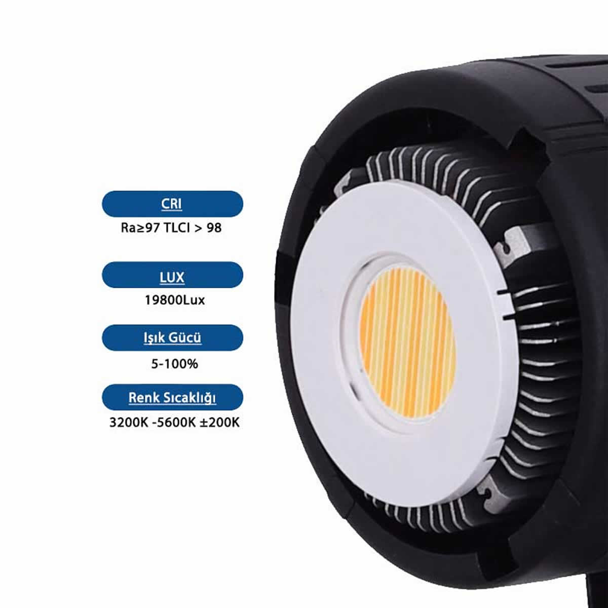 GDX HD-120II C BiColor Einzellicht-Set 120W LED-Licht für Foto und Video