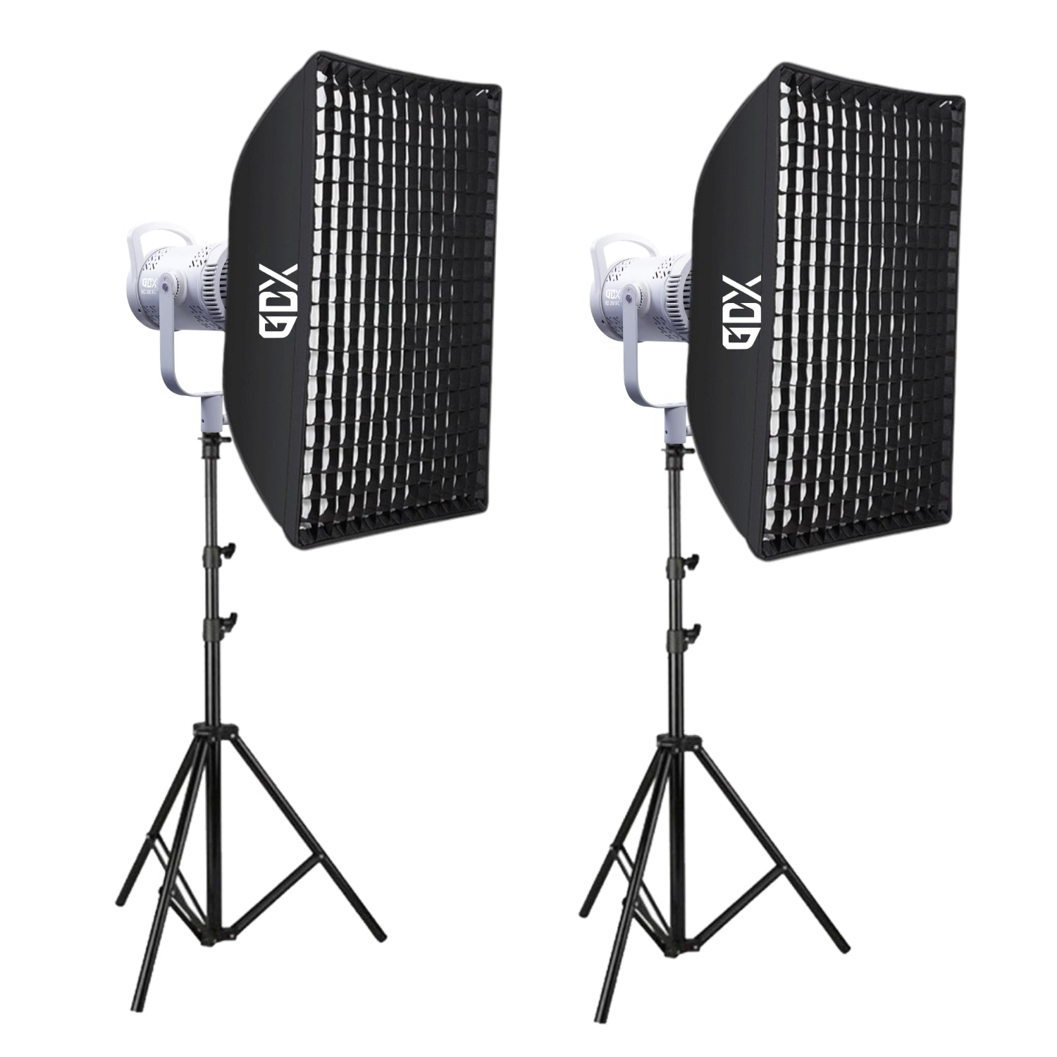 GDX HD-300III C 300W LED 2'li Set 32.000 Lümen Bi-Color Bowens Mount Gridli Softbox Video Fotoğraf Işık Seti