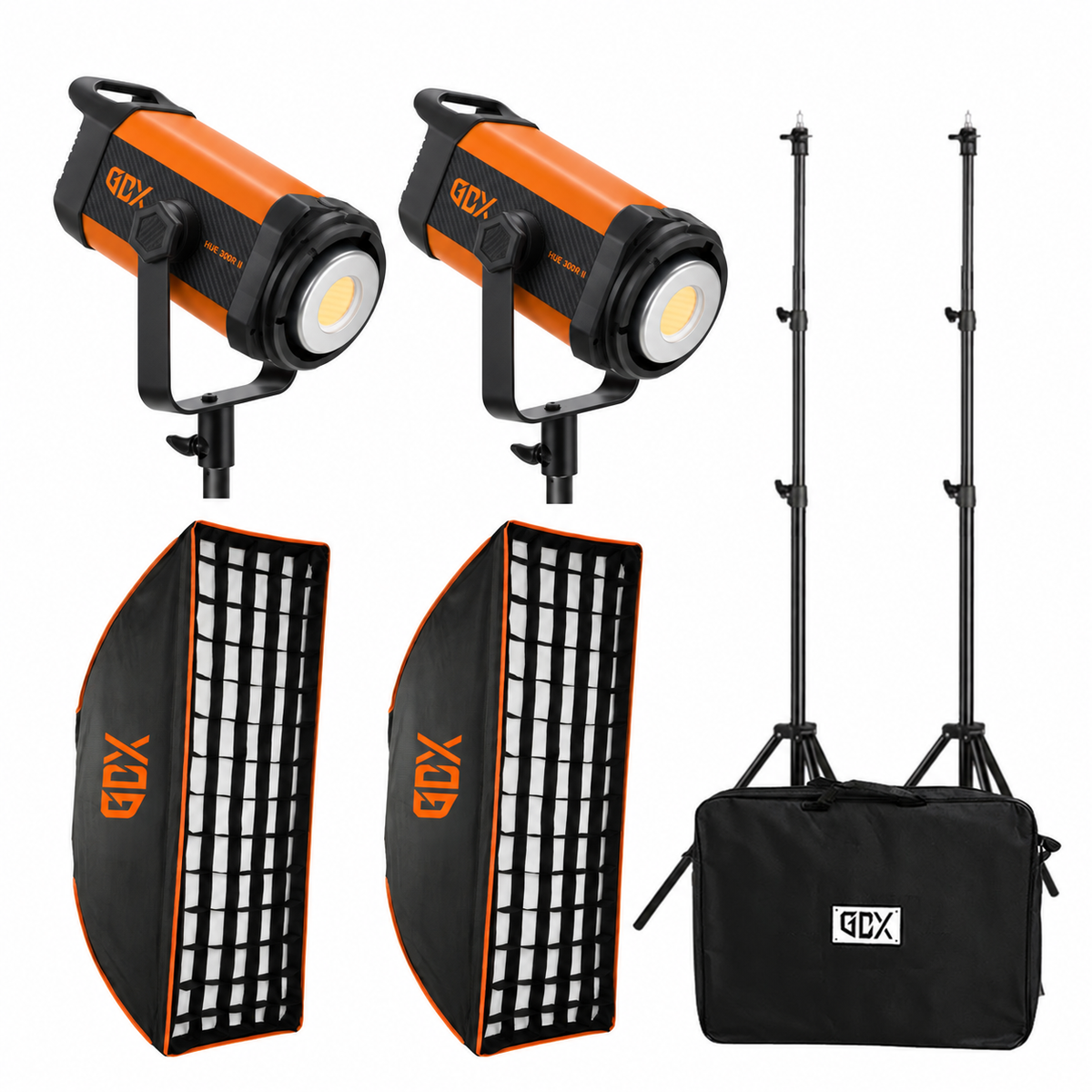 GDX HUE-300R İkili Dolgu Işığı RGB COB Led Seti