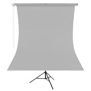 GDX Kumaş - Seyyar Vesikalık Gri Renk Fon Perde 190x400 cm