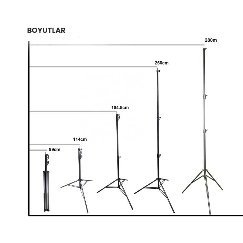 Gdx LS-288 Plus Yaylı Kalın Işık Ayağı (280 CM)