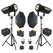 Gdx LV-700C-II B Bi Color Led Video Işığı 2'li Full Set (Gridli 140 Octa Softbox + 260 cm Kalın Işık Ayağı)