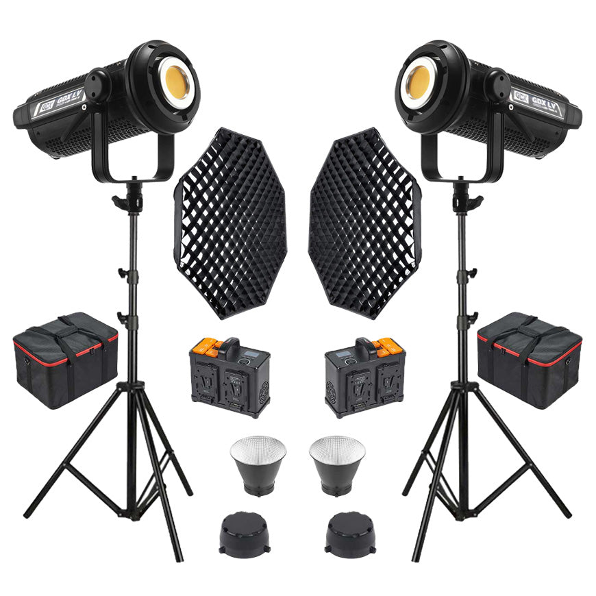 Gdx LV-700C-II B Bi Color Led Video Işığı 2'li Full Set (Gridli 170 Octa Softbox + 260 cm Kalın Işık Ayağı)