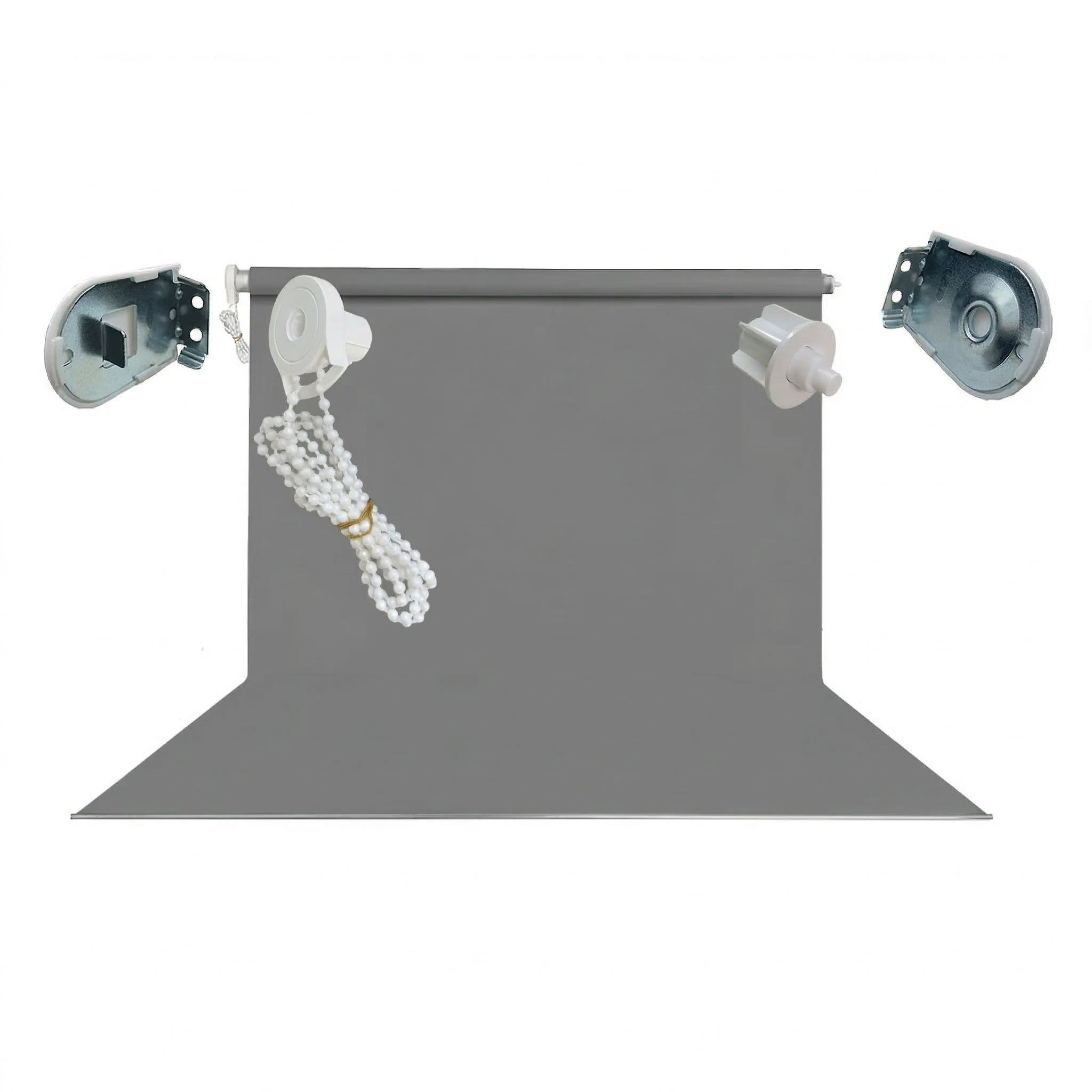 GDX Mekanizmalı Sonsuz Gri Fon Perde Sistemi 2.70x5.80m Boru Zincir Makara Seti