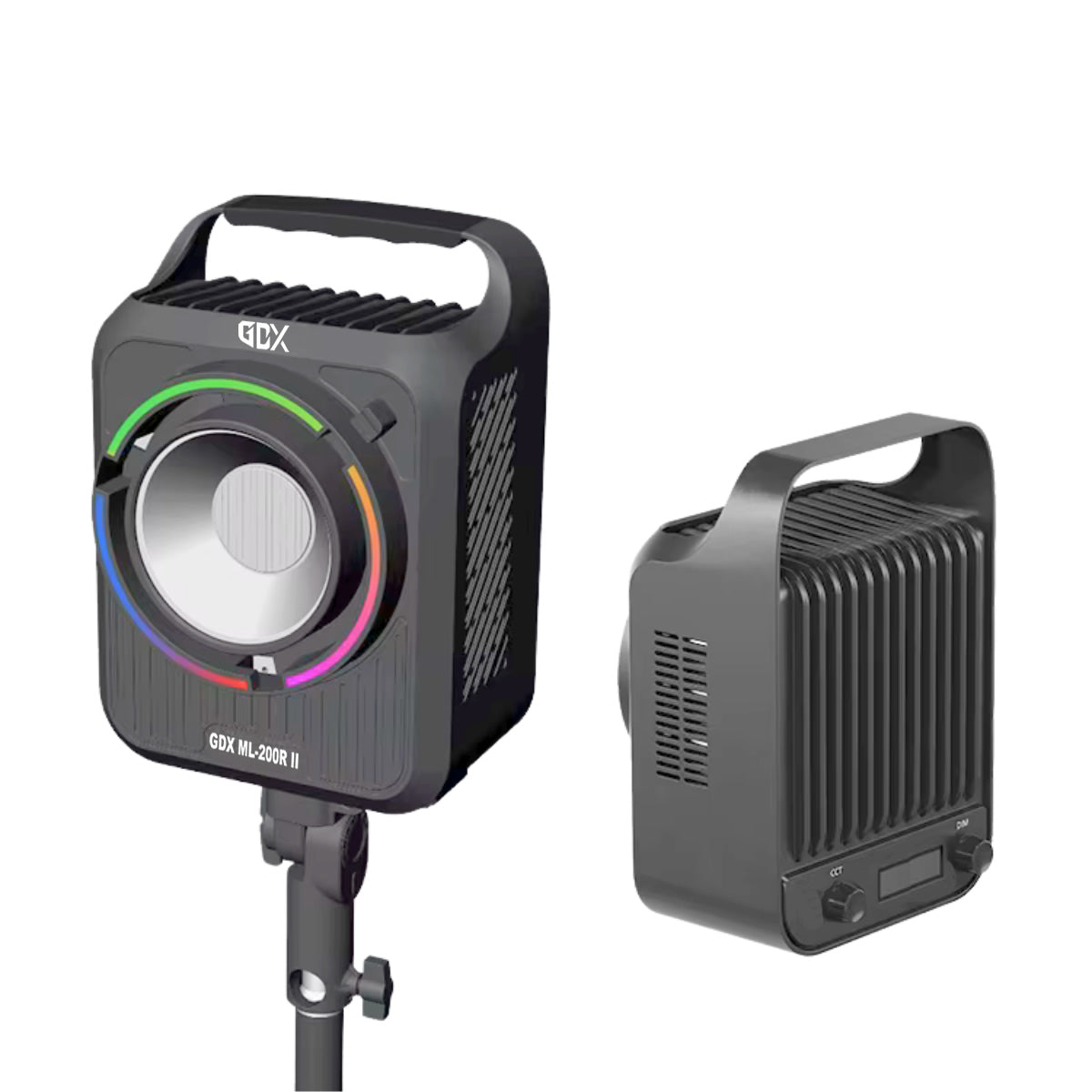 GDX ML-200R II 200W RGBWY Video ve Fotoğraf Işık Seti 2700K-8500K One Tick Softbox 260cm Ayaklı Profesyonel Kit