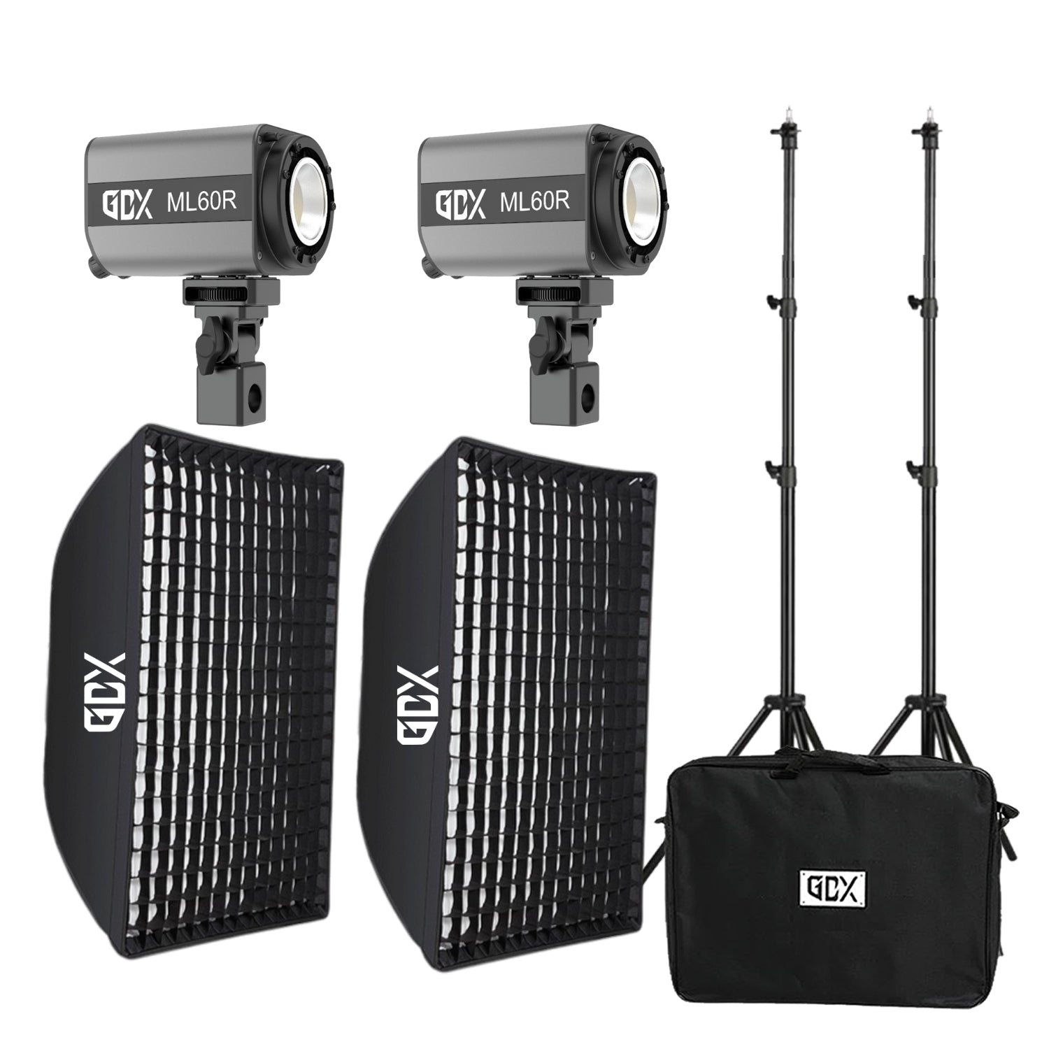 Двойной комплект портативного RGB LED видеосвета GDX ML60RGB