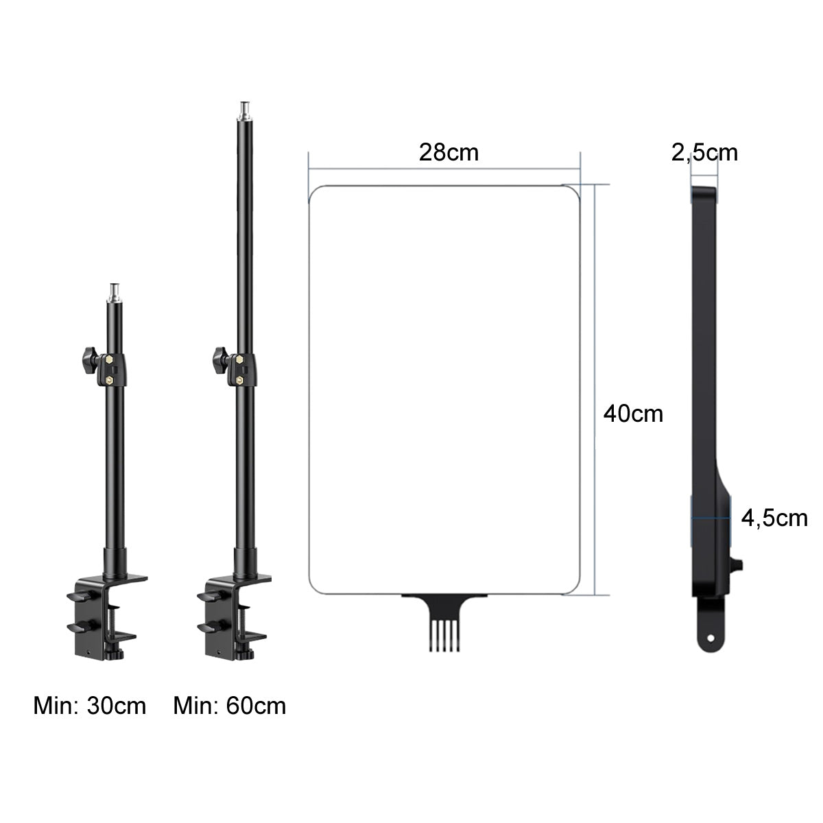 Gdx P300TS BiColor Profesyonel Youtuber 80W İkili Masaüstü Yayıncı Işık Seti