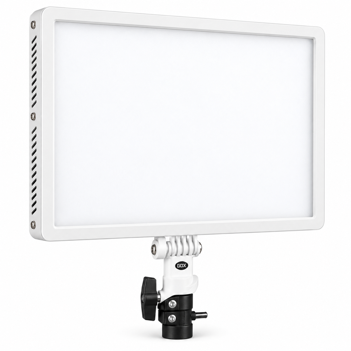 GDX.PL900C.II 60W Beyaz Govde Bi-Color LED Studyo Panel Isigi (2700K-6500K, Cift NP-F Batarya Yuvali, LCD Ekranli, 8 FX Efekt)