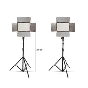 GDX Pro 396AS İkili Set Bataryalı LED Işık Bi-Color 1750 Lux Taşınabilir Video Işığı