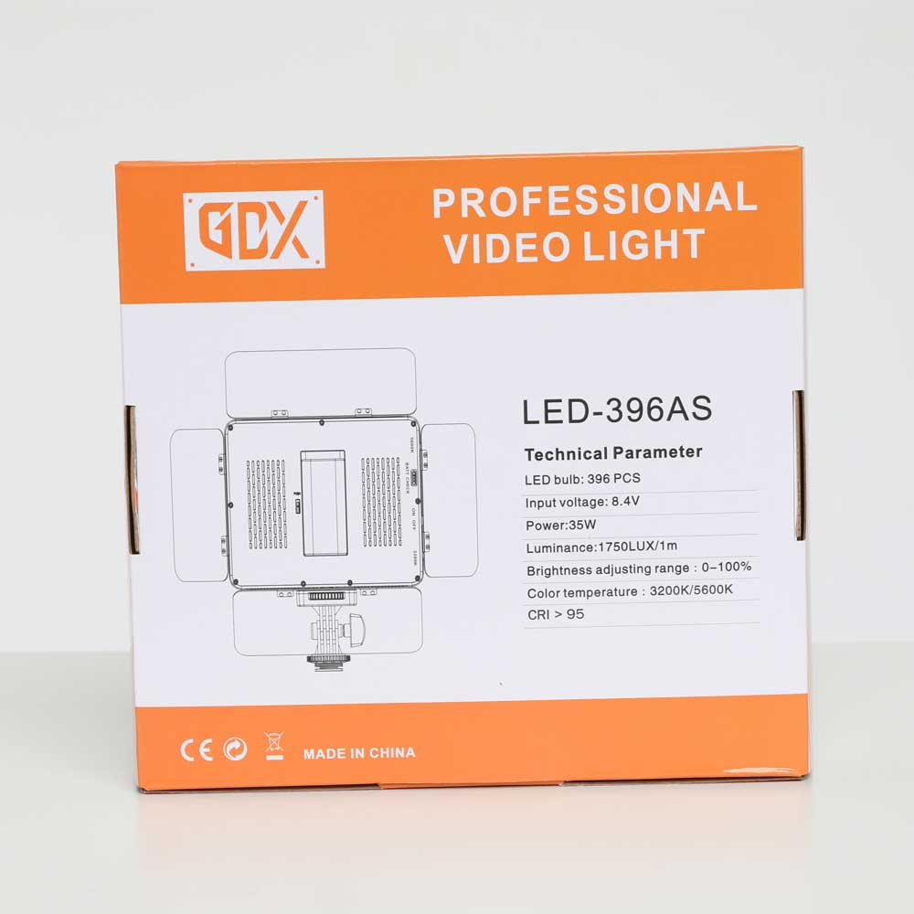 GDX Pro 396AS İkili Set Bataryalı LED Işık Bi-Color 1750 Lux Taşınabilir Video Işığı