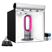 GDX Pro II 80x80 cm 3 LED Işıklı Ürün Çekim Kutusu 4 Renk Fonlu Fotoğraf Çekim Çadırı