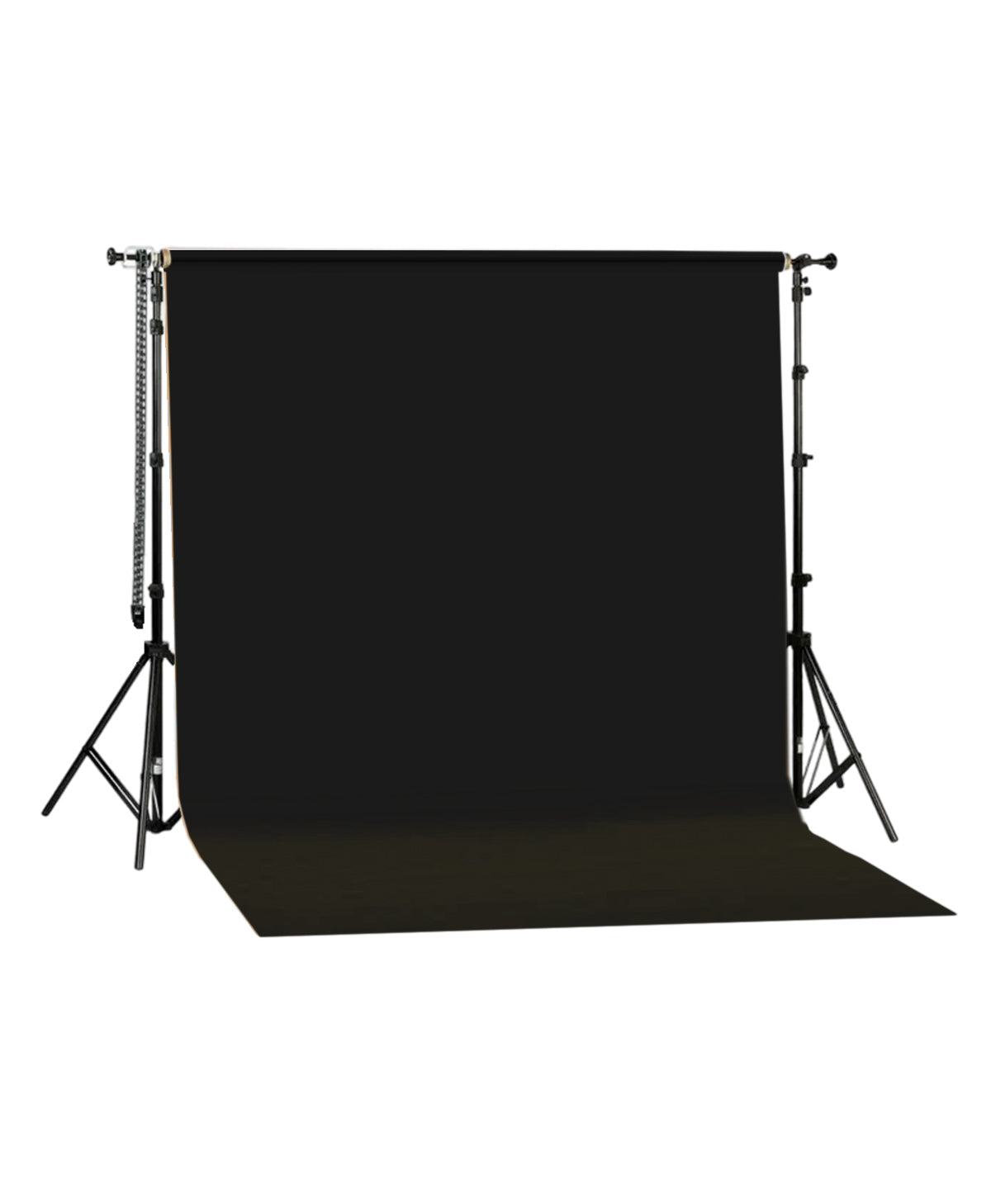 GDX Seyyar Siyah Kağıt Fon Seti 2.70x11m Standlı Zincir Mekanizmalı Sonsuz Stüdyo Seti