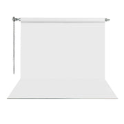 Gdx Sonsuz Beyaz Fon Perde (Kumaş) 2.70x5.80 Metre, Boru, Makara, Zincir