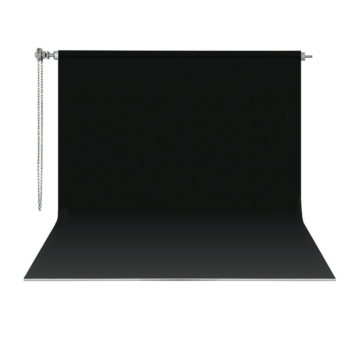 GDX Sonsuz Siyah Fon Perde (Kumaş) 2.70x5.80 Metre, Boru, Makara, Zincir