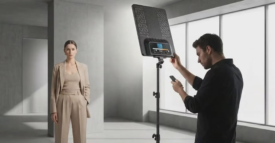 Videoyu yükle: GDX P300TS 80W BiColor LED Panel YouTube Video ve Ürün Çekimi Sürekli Işığı