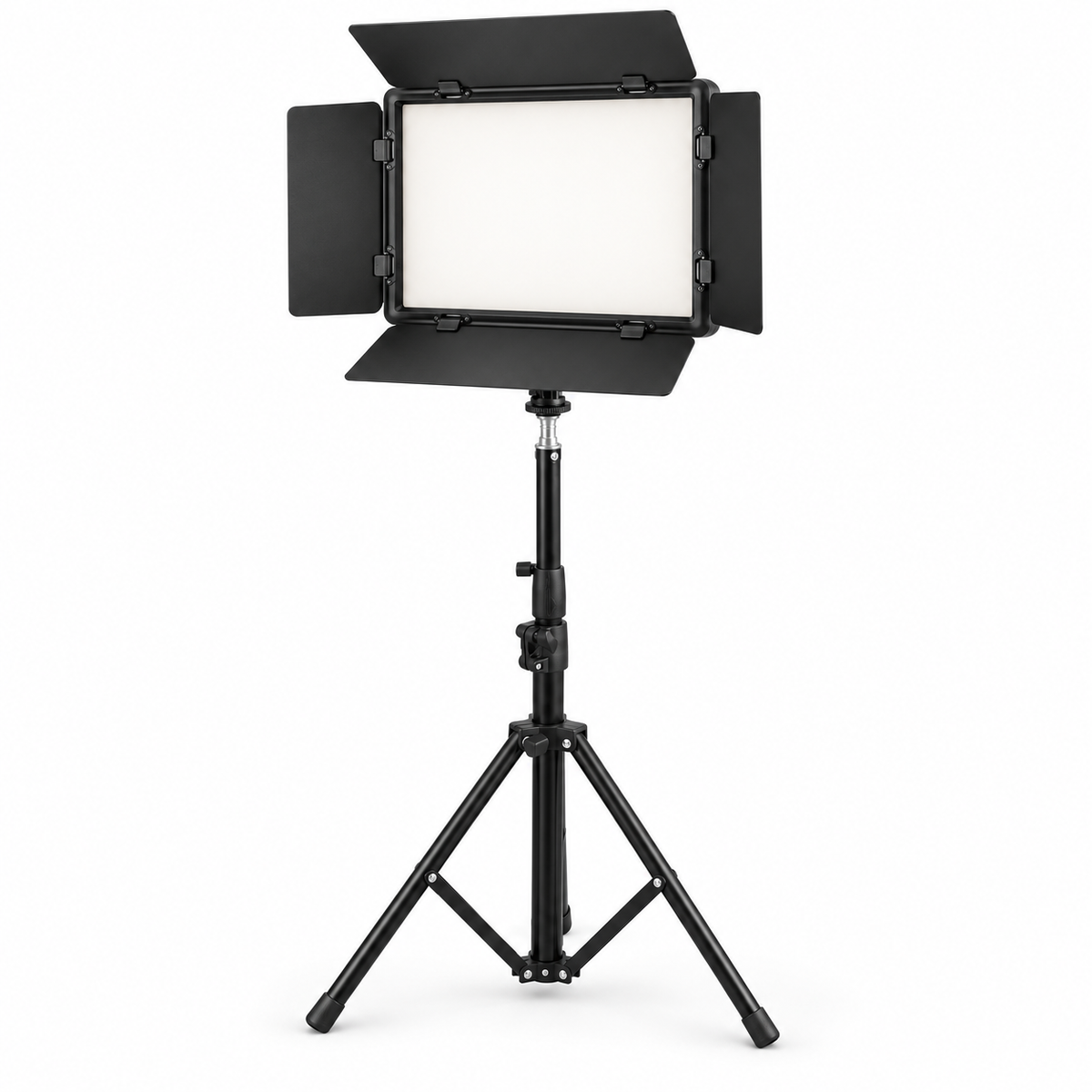 GDX PL700C II 35W 4 Kanat Tekli Barndoorlu Bi-Color LED Video Paneli (2700K-6500K, 720 LED, 8 FX Efekt, AC/DC Cift Guclu)