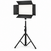 GDX PL700C II 35W 4 Kanat Tekli Barndoorlu Bi-Color LED Video Paneli (2700K-6500K, 720 LED, 8 FX Efekt, AC/DC Cift Guclu)